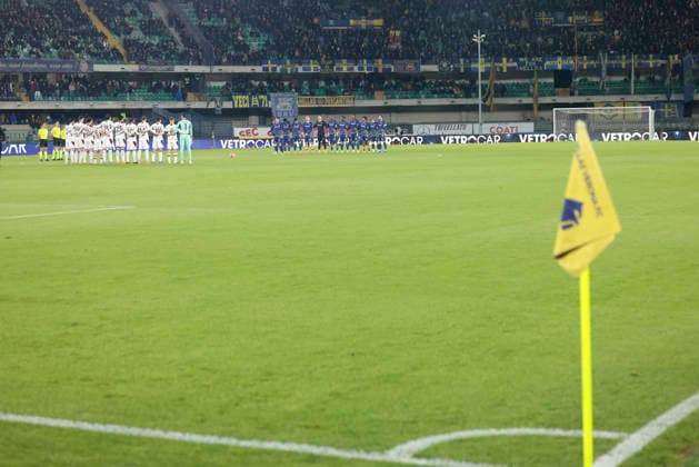 Italian Serie A soccer match Hellas Verona vs Torino Fc A minute of silence is held prior during the Italian Serie A soccer match Hellas Verona vs Torino Fc at Marcantonio Bentegodi Stadium. Hellas Verona 0 - 3 Torino FC Verona Italy Copyright: xEmanuelexPennacchiox xSOPAxImagesx vertor_EP_0286
