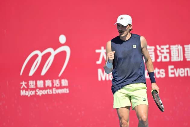 Hong Kong Tennis Open - Day 2 Patrick Kypson, an American tennis player, during a match at the Hong Kong Tennis Open WTA, Tennis Damen 250) on January 5, 2026 in Hong Kong. (Photo by Kobe Li Nexpher Images) Hong Kong