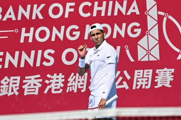 Hong Kong Tennis Open - Day 2 Alejandro Tabilo, a Chilean tennis player, during a match at the Hong Kong Tennis Open WTA, Tennis Damen 250) on January 5, 2026 in Hong Kong. (Photo by Kobe Li Nexpher Images) Hong Kong