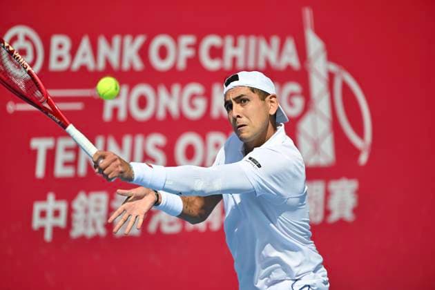 Hong Kong Tennis Open - Day 2 Alejandro Tabilo, a Chilean tennis player, during a match at the Hong Kong Tennis Open WTA, Tennis Damen 250) on January 5, 2026 in Hong Kong. (Photo by Kobe Li Nexpher Images) Hong Kong