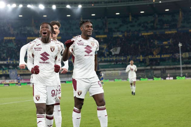 January 4, 2026, Verona, Italy: Alieu Eybi Njie of Torino FC celebrates after scoring goal 0-3 during the Italian Serie A soccer match Hellas Verona vs Torino Fc at Marcantonio Bentegodi Stadium. Hellas Verona 0 - 3 Torino FC Verona Italy - ZUMAs197 20260104_aaa_s197_433 Copyright: xEmanuelexPennacchiox