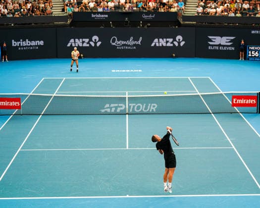 Brisbane International Queensland Tennis Centre Tennyson Brisbane Queensland 05 January 2026 Brisbane Tennyson Queensland Australia Copyright: xMichaelxGlassx Bris Int - Lehecka vs Machac-30