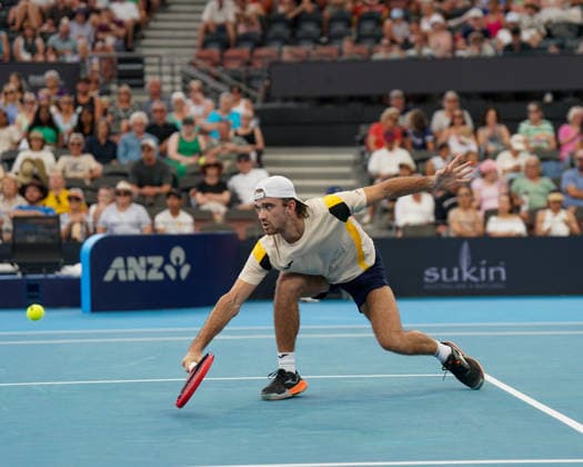 Brisbane International Queensland Tennis Centre Tennyson Brisbane Queensland 05 January 2026 Brisbane Tennyson Queensland Australia Copyright: xMichaelxGlassx Bris Int - Lehecka vs Machac-7