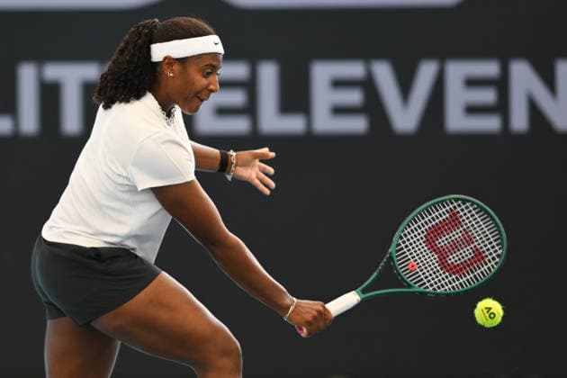 TENNIS BRISBANE INTERNATIONAL, Hailey Baptiste of The United States in action against Yulia Putintseva of Kazakhstan during day two of the Brisbane International tennis tournament at Pat Rafter Arena in Brisbane, Monday, January 5, 2026. ( NO ARCHIVING, EDITORIAL USE ONLY BRISBANE QUEENSLAND AUSTRALIA  Copyright: xZAINxMOHAMMEDx 20260105133972661400