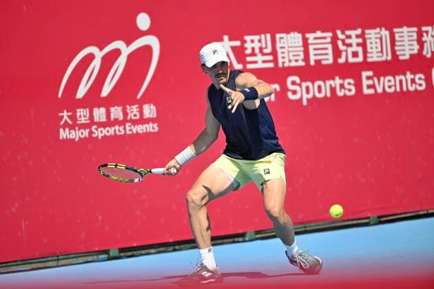 Hong Kong Tennis Open - Day 2 Patrick Kypson, an American tennis player, during a match at the Hong Kong Tennis Open WTA, Tennis Damen 250) on January 5, 2026 in Hong Kong. (Photo by Kobe Li Nexpher Images) Hong Kong