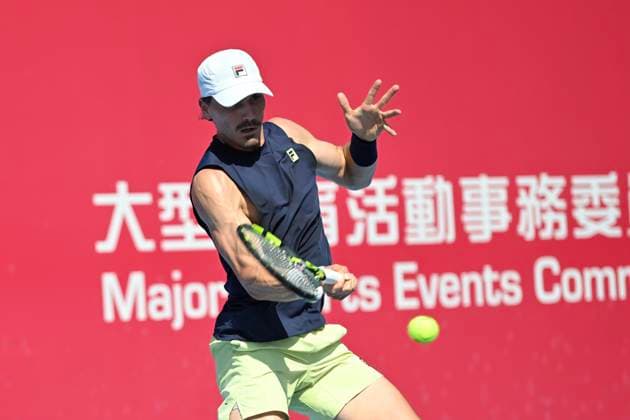 Hong Kong Tennis Open - Day 2 Patrick Kypson, an American tennis player, during a match at the Hong Kong Tennis Open WTA, Tennis Damen 250) on January 5, 2026 in Hong Kong. (Photo by Kobe Li Nexpher Images) Hong Kong