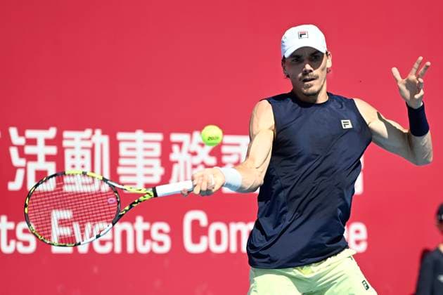 Hong Kong Tennis Open - Day 2 Patrick Kypson, an American tennis player, during a match at the Hong Kong Tennis Open WTA, Tennis Damen 250) on January 5, 2026 in Hong Kong. (Photo by Kobe Li Nexpher Images) Hong Kong