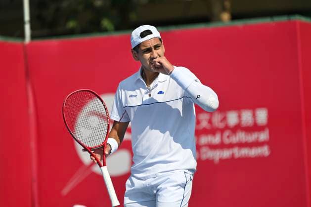 Hong Kong Tennis Open - Day 2 Alejandro Tabilo, a Chilean tennis player, during a match at the Hong Kong Tennis Open WTA, Tennis Damen 250) on January 5, 2026 in Hong Kong. (Photo by Kobe Li Nexpher Images) Hong Kong