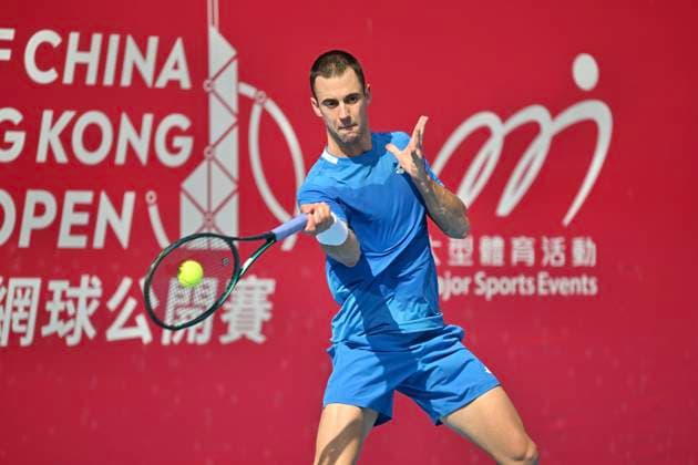 Hong Kong Tennis Open - Day 2 Laslo Djere, a Serbian tennis player, during a match at the Hong Kong Tennis Open WTA, Tennis Damen 250) on January 5, 2026 in Hong Kong. (Photo by Kobe Li Nexpher Images) Hong Kong