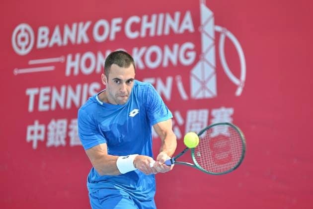 Hong Kong Tennis Open - Day 2 Laslo Djere, a Serbian tennis player, during a match at the Hong Kong Tennis Open WTA, Tennis Damen 250) on January 5, 2026 in Hong Kong. (Photo by Kobe Li Nexpher Images) Hong Kong