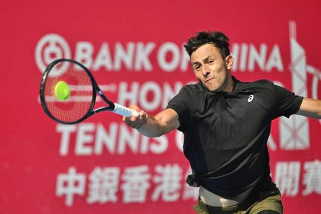 Hong Kong Tennis Open - Day 2 Emilio Nava, an American tennis player, during a match at the Hong Kong Tennis Open WTA, Tennis Damen 250) on January 5, 2026 in Hong Kong. (Photo by Kobe Li Nexpher Images) Hong Kong