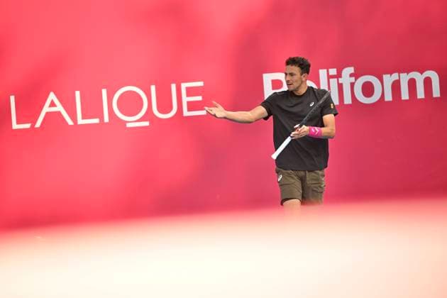 Hong Kong Tennis Open - Day 2 Emilio Nava, an American tennis player, during a match at the Hong Kong Tennis Open WTA, Tennis Damen 250) on January 5, 2026 in Hong Kong. (Photo by Kobe Li Nexpher Images) Hong Kong