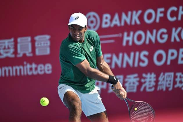 Hong Kong Tennis Open - Day 2 Nishesh Basavareddy, an American tennis player, during a match at the Hong Kong Tennis Open WTA, Tennis Damen 250) on January 5, 2026 in Hong Kong. (Photo by Kobe Li Nexpher Images) Hong Kong