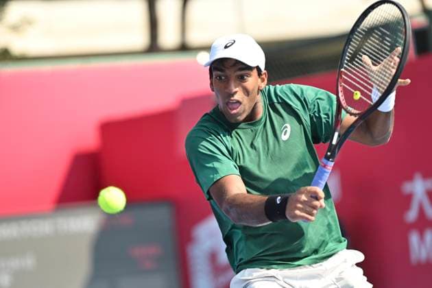 Hong Kong Tennis Open - Day 2 Nishesh Basavareddy, an American tennis player, during a match at the Hong Kong Tennis Open WTA, Tennis Damen 250) on January 5, 2026 in Hong Kong. (Photo by Kobe Li Nexpher Images) Hong Kong