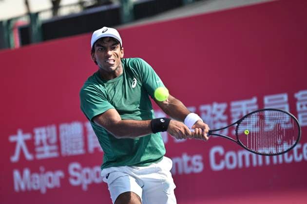 Hong Kong Tennis Open - Day 2 Nishesh Basavareddy, an American tennis player, during a match at the Hong Kong Tennis Open WTA, Tennis Damen 250) on January 5, 2026 in Hong Kong. (Photo by Kobe Li Nexpher Images) Hong Kong