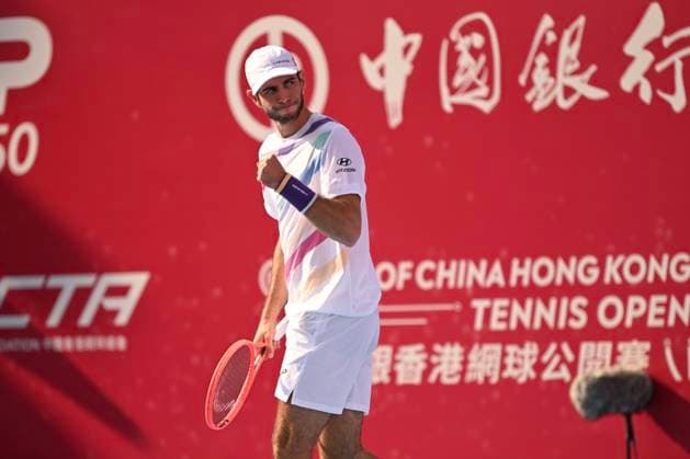 Hong Kong Tennis Open - Day 2 Nuno Borges, a Portuguese tennis player, during a match at the Hong Kong Tennis Open WTA, Tennis Damen 250) on January 5, 2026 in Hong Kong. (Photo by Kobe Li Nexpher Images) Hong Kong