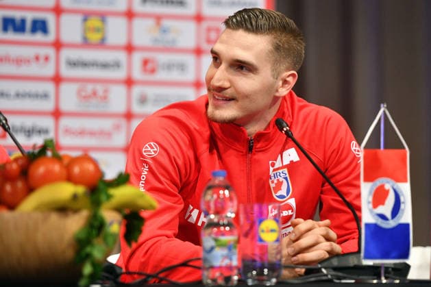 Croatia National Handball Team: press conference, PK, Pressekonferenz Dominik Kuzmanovic of Croatia speaks on a press connference on January 5, 2026. in Prelog, Croatia. Croatia will play frinedly match against Germany.  VjeranxZganecxRogulja PIXSELL