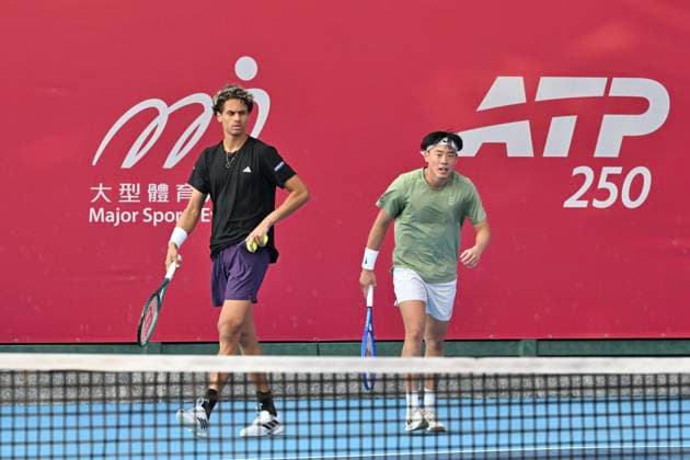 Hong Kong Tennis Open - Day 2 Hong Kong tennis player Coleman Wong (R) and Canadian tennis player Gabriel Diallo, during a match at the Hong Kong Tennis Open(ATP250) on January 5, 2026 in Hong Kong. (Photo by Kobe Li Nexpher Images) Hong Kong