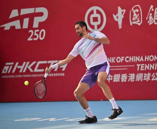 Hong Kong Tennis Open - Day 2 Marin Cilic, a Croatian tennis player, during a match at the Hong Kong Tennis Open ATP, Tennis Herren 250) on January 5, 2026 in Hong Kong. (Photo by Kobe Li Nexpher Images) Hong Kong