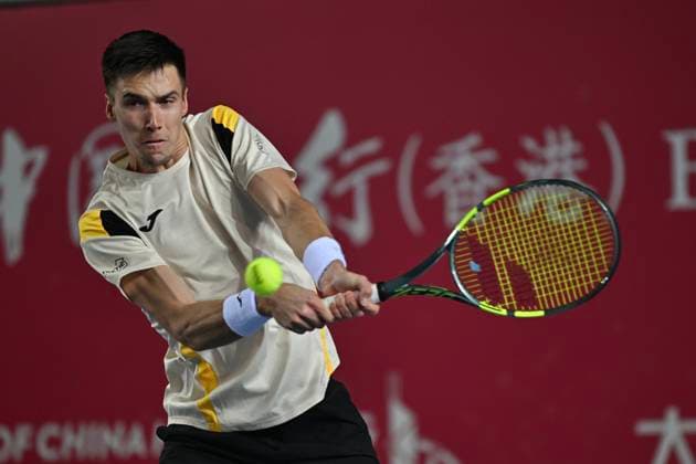 RECORD DATE NOT STATED Hong Kong Tennis Open - Day 2 Fabian Marozsan, a Hungarian tennis player, during a match at the Hong Kong Tennis Open ATP, Tennis Herren 250) on January 5, 2026 in Hong Kong. (Photo by Kobe Li Nexpher Images) Hong Kong