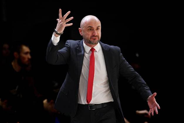 Russia Basketball United League CSKA - Avtodor 9083697 05.01.2026 Avtodor s head coach Milenko Bogicevic reacts during the VTB United League basketball match between CSKA Moscow and Avtodor Saratov at Basket Hall, in Moscow, Russia. Alexey Filippov Sputnik Moscow Russia  Copyright: xAlexeyxFilippovx
