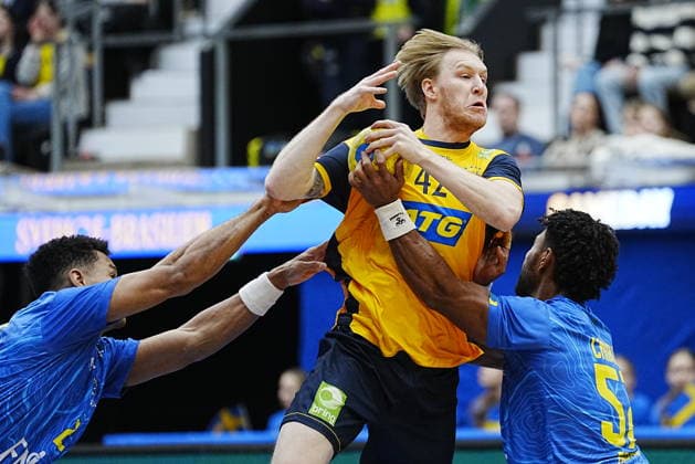 Handball, International match, Sweden - Brazil