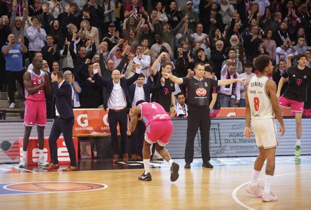 Game over Jeff Garrett Telekom Baskets Bonn after victory against BMA365 Bamberg Baskets 14 Speiltag season 2025 26