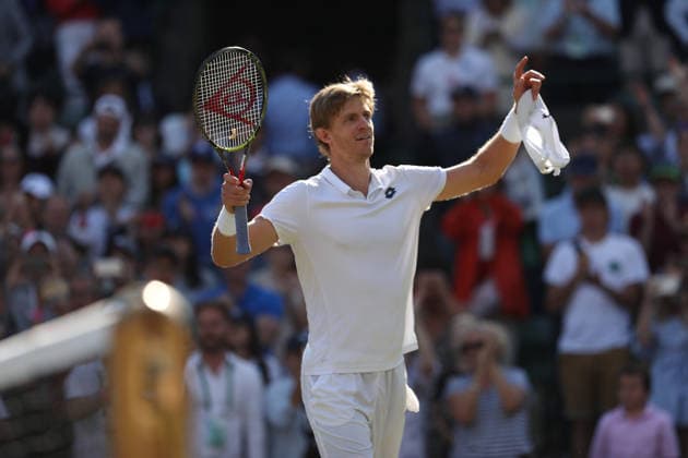 LONDON, ENGLAND - JULY 11: Kevin Anderson attend day nine of the Wimbledon Tennis Championships at the All England Lawn Tennis and Croquet Club on July 11, 2018 in London, England...People: Kevin Anderson Copyright: xSMGx