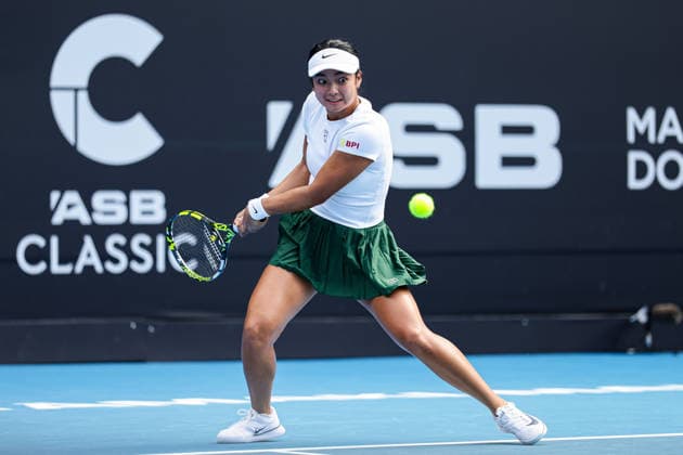 Philippines Alexandra Eala during Round 16 Doubles Women™s ASB Classic Tennis Tournament at Manuka Doctor Arena, Auckland, New Zealand on Monday 5 January 2026. Photo: Joshua Devenie z Copyright: xx