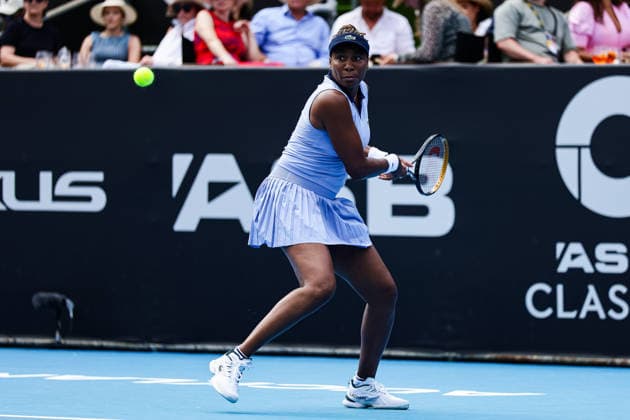 USA™s Venus Williams during Round 16 Doubles Women™s ASB Classic Tennis Tournament at Manuka Doctor Arena, Auckland, New Zealand on Monday 5 January 2026. Photo: Joshua Devenie z Copyright: xx