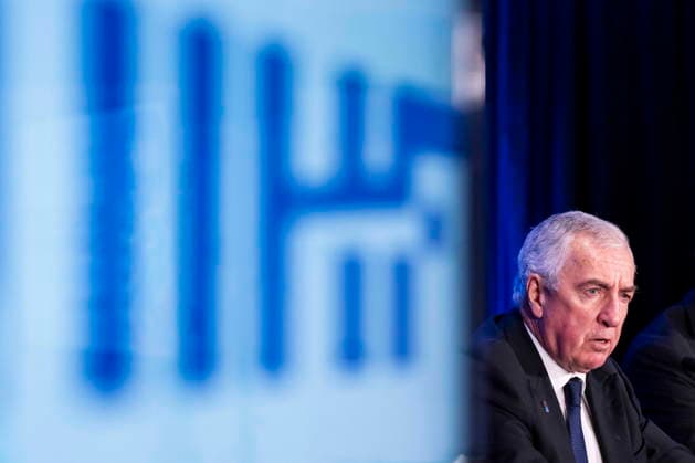 January 5, 2026, St. Paul, Mn, United States: International Ice hockey, Eishockey Federation president Luc Tardif at a press conference, PK, Pressekonferenz in St. Paul, Minn., on Monday, Jan. 5, 2026. Canada News - January 5, 2026  - ZUMA Jan 20260105_zaf_c35_040 Copyright: xChristopherxKatsarovx