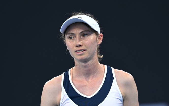 TENNIS BRISBANE INTERNATIONAL, Cristina Bucsa of Spain in action against Aryna Sabalenka of Belarus during day three of the Brisbane International tennis tournament at Pat Rafter Arena in Brisbane, Tuesday, January 6, 2026. ( NO ARCHIVING, EDITORIAL USE ONLY BRISBANE QUEENSLAND AUSTRALIA  Copyright: xDARRENxENGLANDx 20260106155821294855