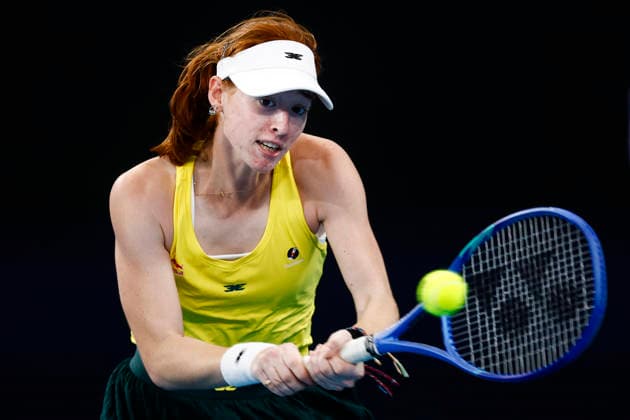 TENNIS UNITED CUP SYDNEY, Maya Joint of Team Australia plays a backhand in her Group D singles match against Barbora Krejcikova of Team Czechia during day five of the 2026 United Cup at Ken Rosewall Arena in Sydney, Tuesday, January 6, 2026. ( NO ARCHIVING, EDITORIAL USE ONLY SYDNEY NEW SOUTH WALES AUSTRALIA  Copyright: xMARKxEVANSx 20260106144989110800