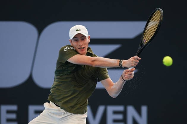 TENNIS BRISBANE INTERNATIONAL, Ugo Humbert of France in action against Cameron Norrie of United Kingdom during day three of the Brisbane International tennis tournament at Pat Rafter Arena in Brisbane, Tuesday, January 6, 2026. ( NO ARCHIVING, EDITORIAL USE ONLY BRISBANE QUEENSLAND AUSTRALIA  Copyright: xZAINxMOHAMMEDx 20260106117410970905
