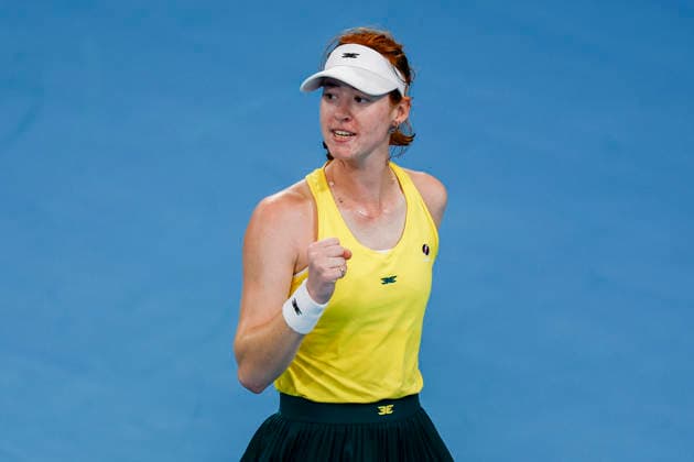 TENNIS UNITED CUP SYDNEY, Maya Joint of Team Australia celebrates winning a point in her Group D singles match against Barbora Krejcikova of Team Czechia during day five of the 2026 United Cup at Ken Rosewall Arena in Sydney, Tuesday, January 6, 2026. ( NO ARCHIVING, EDITORIAL USE ONLY SYDNEY NEW SOUTH WALES AUSTRALIA  Copyright: xMARKxEVANSx 20260106157439800231