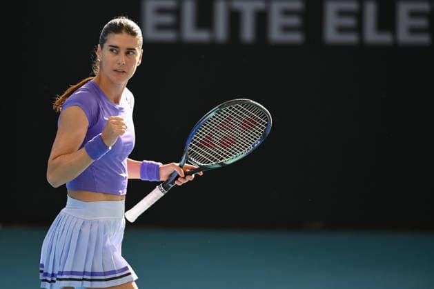 TENNIS BRISBANE INTERNATIONAL, Sorana Cirstea of Romania reacts against JeÄ¼ena Ostapenko of Latvia during day three of the Brisbane International tennis tournament at Pat Rafter Arena in Brisbane, Tuesday, January 6, 2026. ( NO ARCHIVING, EDITORIAL USE ONLY BRISBANE QUEENSLAND AUSTRALIA  Copyright: xZAINxMOHAMMEDx 20260106171387869599
