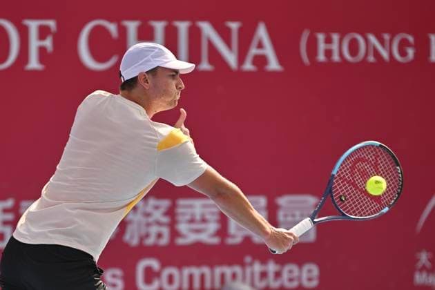 Hong Kong Tennis Open(ATP250) - Day 3 Miomir Kecmanovic, a Serbian tennis player, during a match at the Hong Kong Tennis Open(ATP250) on January 6, 2026 in Hong Kong. (Photo by Kobe Li Nexpher Images) Hong Kong