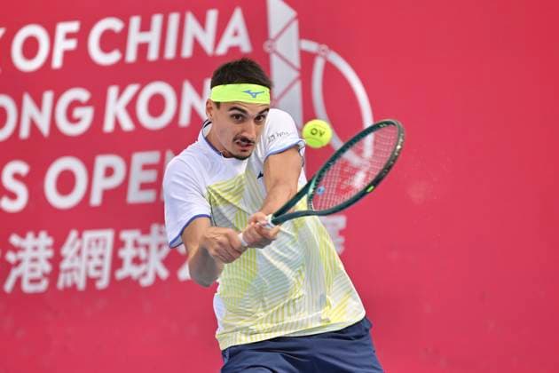 Hong Kong Tennis Open(ATP250) - Day 3 Lorenzo Sonego, an Italian tennis player, during a match at the Hong Kong Tennis Open(ATP250) on January 6, 2026 in Hong Kong. (Photo by Kobe Li Nexpher Images) Hong Kong