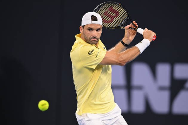 TENNIS BRISBANE INTERNATIONAL, Grigor Dimitrov of Bulgaria in action against Pablo Carreno Busta of Spain during day three of the Brisbane International tennis tournament at Pat Rafter Arena in Brisbane, Tuesday, January 6, 2026. ( NO ARCHIVING, EDITORIAL USE ONLY BRISBANE QUEENSLAND AUSTRALIA  Copyright: xZAINxMOHAMMEDx 20260106137204019730