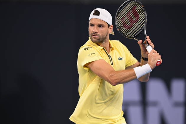TENNIS BRISBANE INTERNATIONAL, Grigor Dimitrov of Bulgaria in action against Pablo Carreno Busta of Spain during day three of the Brisbane International tennis tournament at Pat Rafter Arena in Brisbane, Tuesday, January 6, 2026. ( NO ARCHIVING, EDITORIAL USE ONLY BRISBANE QUEENSLAND AUSTRALIA  Copyright: xZAINxMOHAMMEDx 20260106163241624249