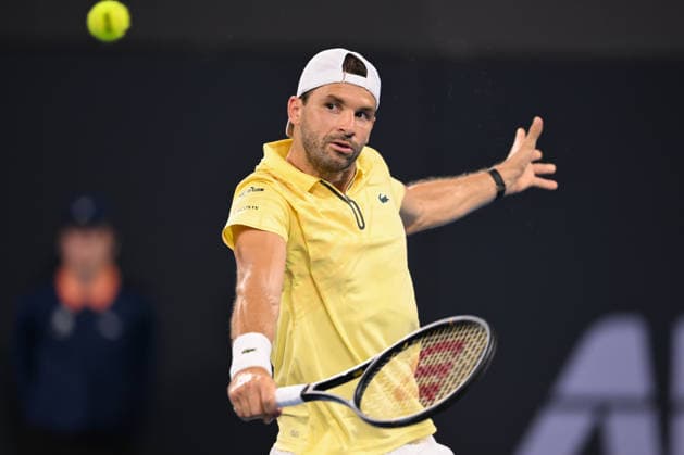 TENNIS BRISBANE INTERNATIONAL, Grigor Dimitrov of Bulgaria in action against Pablo Carreno Busta of Spain during day three of the Brisbane International tennis tournament at Pat Rafter Arena in Brisbane, Tuesday, January 6, 2026. ( NO ARCHIVING, EDITORIAL USE ONLY BRISBANE QUEENSLAND AUSTRALIA  Copyright: xZAINxMOHAMMEDx 20260106170128915577