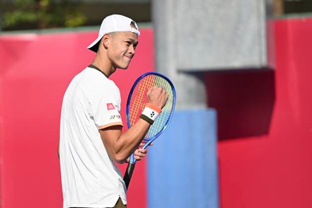 Hong Kong Tennis Open(ATP250) - Day 3 Rei Sakamoto, a Japanese tennis player, during a match at the Hong Kong Tennis Open(ATP250) on January 6, 2026 in Hong Kong. (Photo by Kobe Li Nexpher Images) Hong Kong