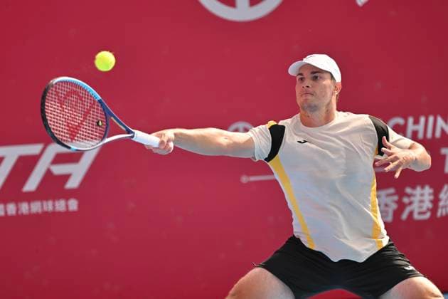 Hong Kong Tennis Open(ATP250) - Day 3 Miomir Kecmanovic, a Serbian tennis player, during a match at the Hong Kong Tennis Open(ATP250) on January 6, 2026 in Hong Kong. (Photo by Kobe Li Nexpher Images) Hong Kong