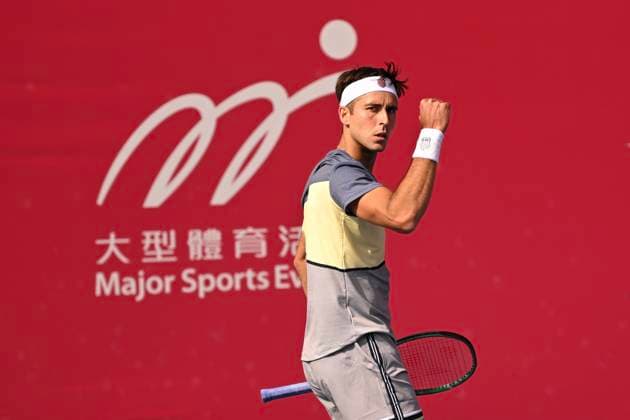 Hong Kong Tennis Open(ATP250) - Day 3 Tomas Martin Etcheverry, an Argentine tennis player, during a match at the Hong Kong Tennis Open(ATP250) on January 6, 2026 in Hong Kong. (Photo by Kobe Li Nexpher Images) Hong Kong
