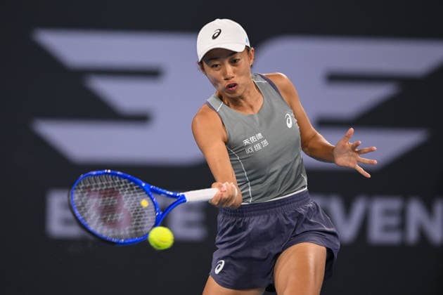 TENNIS BRISBANE INTERNATIONAL, Zhang Shuai of China in action against Elena Rybakina of Kazakhstan during day three of the Brisbane International tennis tournament at Pat Rafter Arena in Brisbane, Tuesday, January 6, 2026. ( NO ARCHIVING, EDITORIAL USE ONLY BRISBANE QUEENSLAND AUSTRALIA  Copyright: xZAINxMOHAMMEDx 20260106174480470014