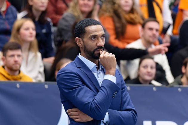Jason Dourisseau Groningen, Head Coach , Syntainics MBC vs Donar Groningen, European North Basketball League 2025 26, Germany, Netherlands, 06 01 2026 Foto Schulz Weissenfels Stadthalle Sachsen Anhalt Germany