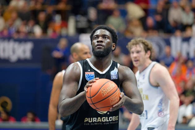 Khyri Thomas MBC, 0 , Syntainics MBC vs Donar Groningen, European North Basketball League 2025 26, Germany, Netherlands, 06 01 2026 Foto Schulz Weissenfels Stadthalle Sachsen Anhalt Germany