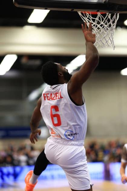 Game action with KeyShawn Feazell 6 Basketball Nymburg at the basket Basketball Champions League MLP Academics Heidelberg - ERA Basketball Nymburk KeyShawn Feazell 6 Basketball Nymburg at the basket Copyright: xspeedshotx