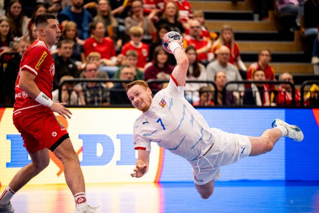 HANDBALL - OEHB, AUT vs CZE, test match VIENNA,AUSTRIA,06.JAN.26 - HANDBALL - OEHB, Oesterreichischer Handballbund, Handball Austria, test match, Austria vs Czech Republic. Image shows Tomas Piroch (CZE).  GEPAxpictures xAlexanderxSolc
