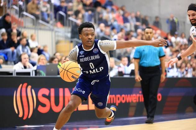 Game action with DJ Horne 0 MLP Academics Heidelberg and Vojtech Hruban 77 Basketball Nymburg Basketball Champions League MLP Academics Heidelberg - ERA Basketball Nymburk Game action with DJ Horne 0 MLP Academics Heidelberg and Vojtech Hruban 77 Basketball Nymburg Copyright: xspeedshotx